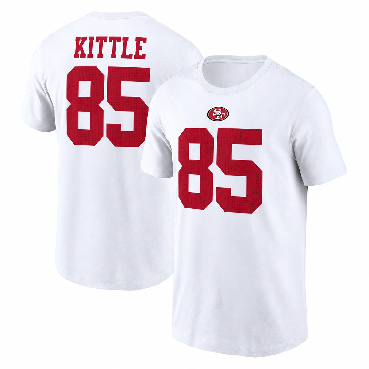 George Kittle San Francisco 49ers Name & Number T-Shirt - White