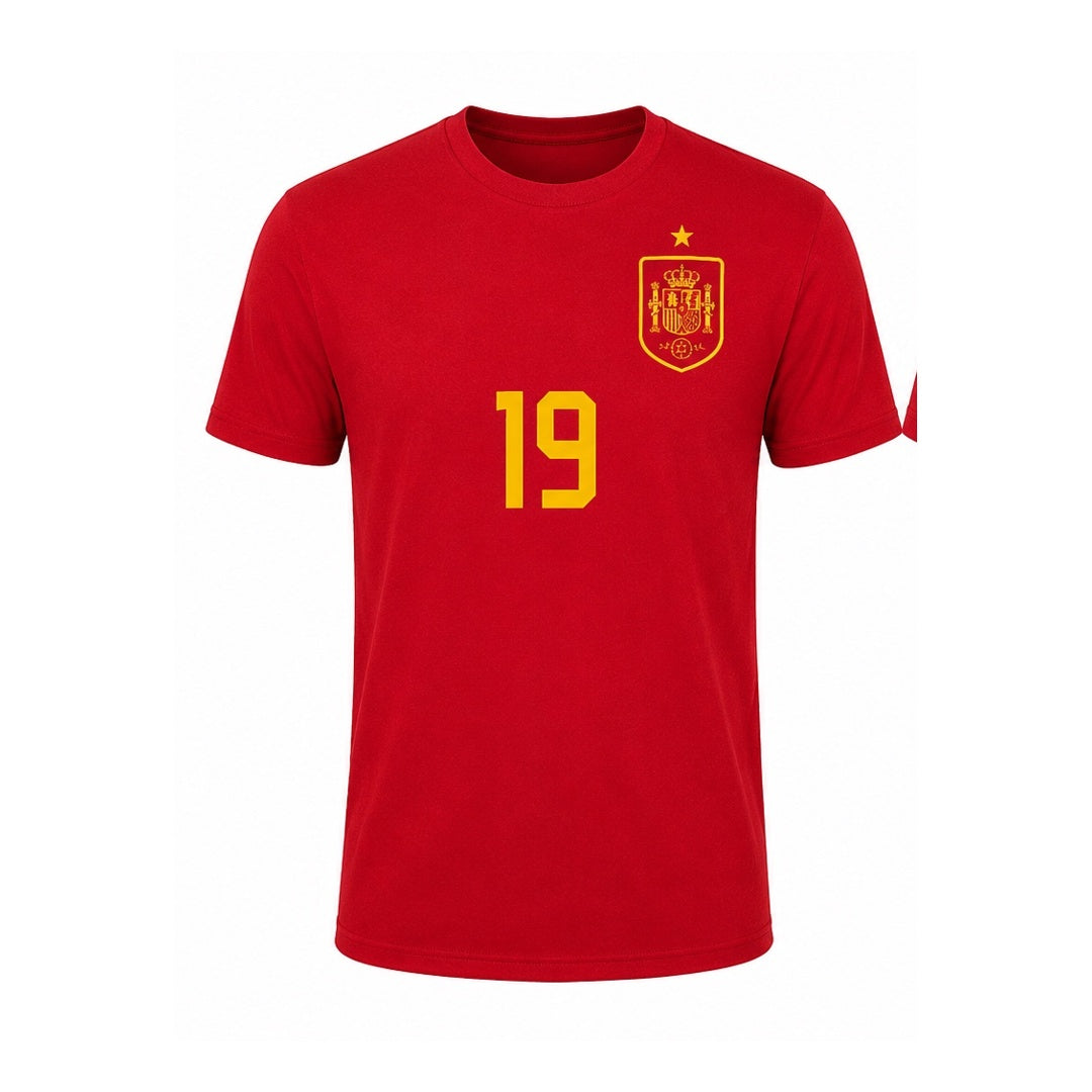 España Lamine Yamal # 19 World Cup 2026 T-Shirt - Red