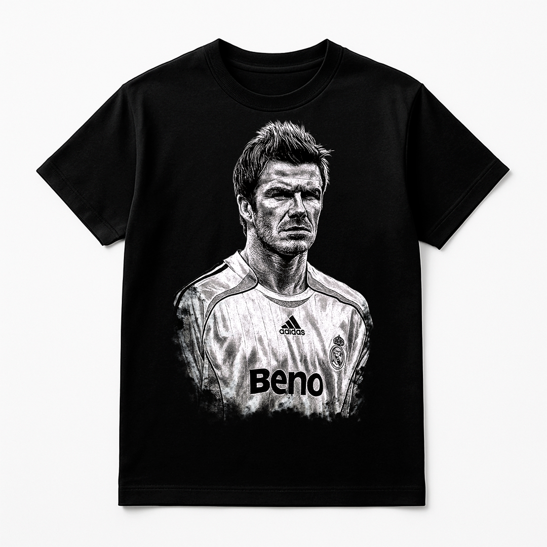Halftone Lab - Real Madrid Beckham MON009 - Black Tee