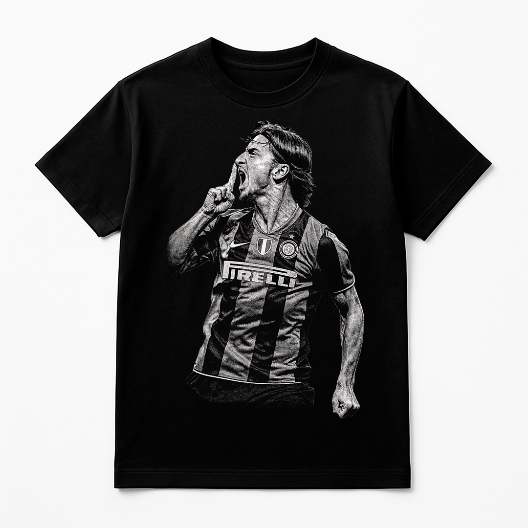 Halftone Lab - Inter de Milán Ibrahimovic MON021 - Black Tee