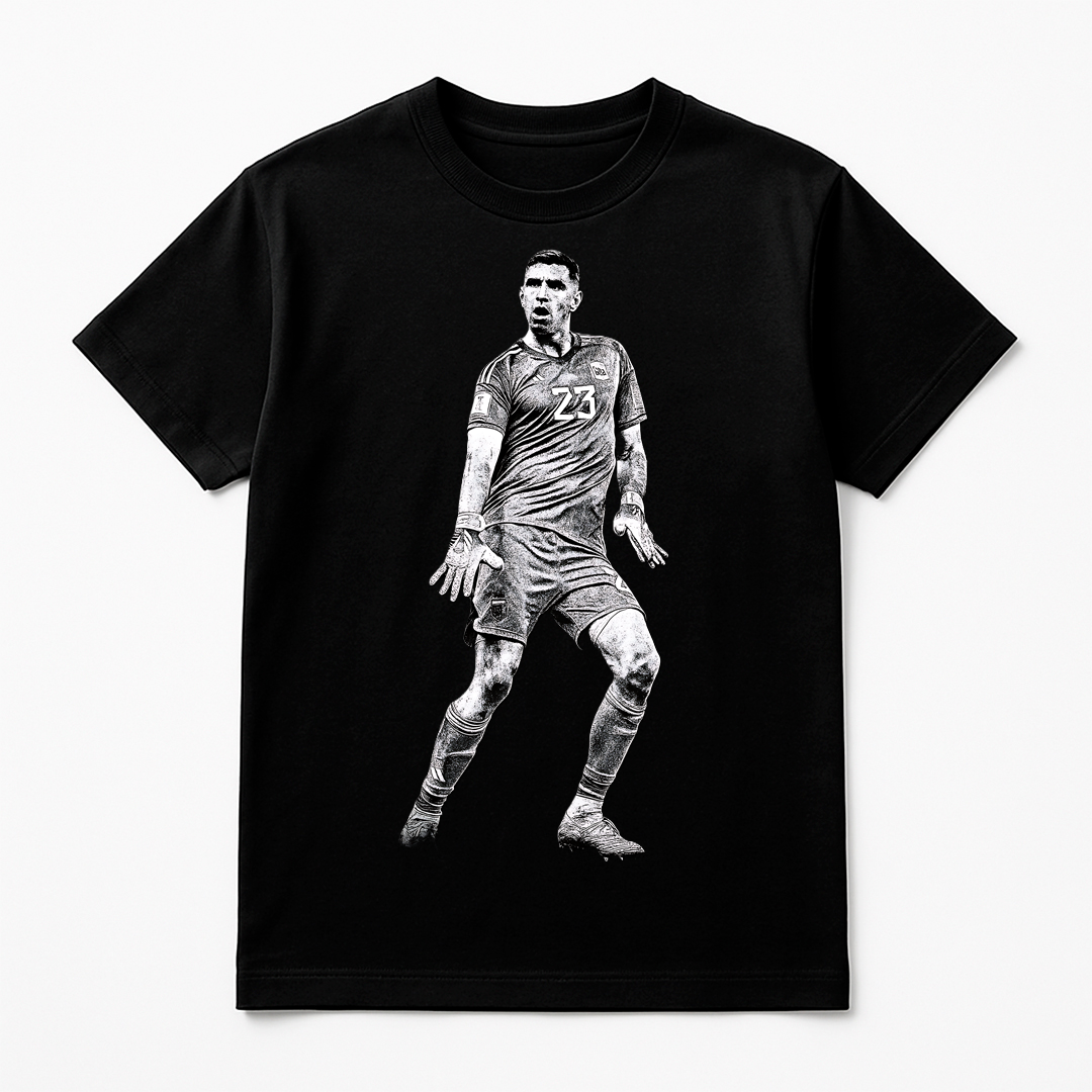 Halftone Lab - Argentina Dibu Martinez MON028 - Black Tee