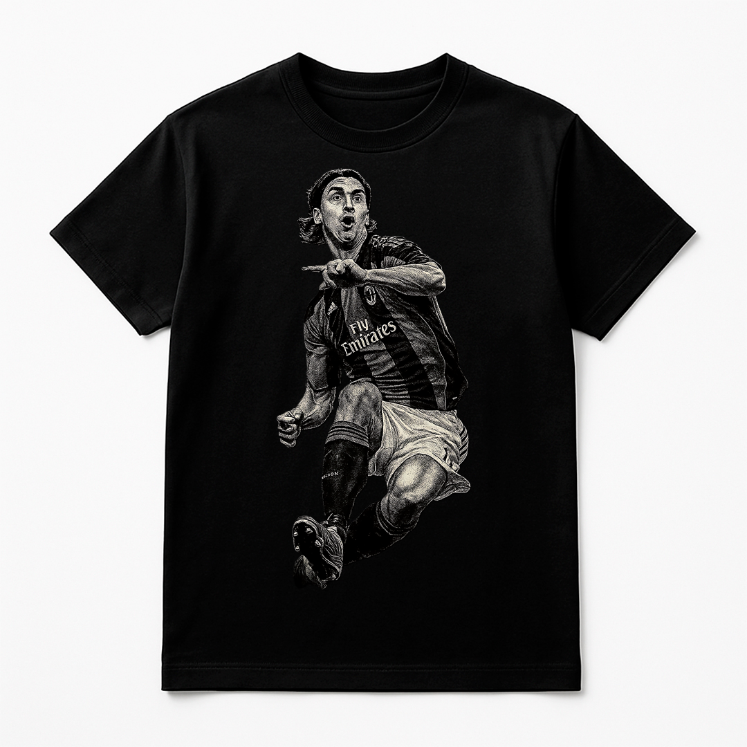 Halftone Lab - AC Milán Ibrahimovic MON032 - Black Tee