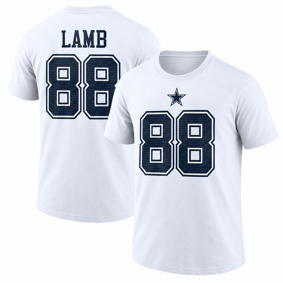 Cee Dee Lamb Dallas Cowboys Name & Number T-Shirt - White