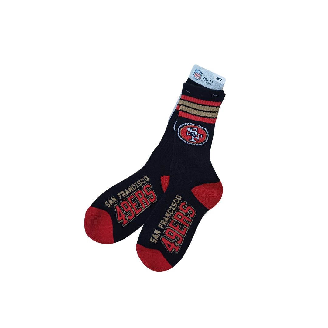 4 STRIPE DEUCE SOCKS NFL 49ERS TEAM COLOR