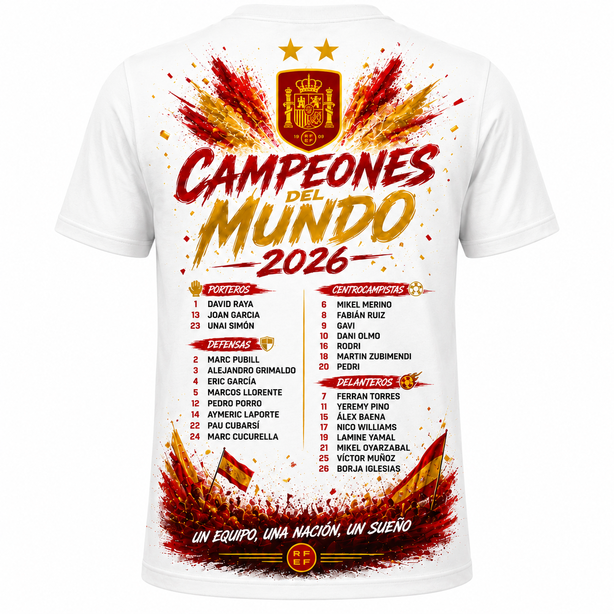 España Campeones World Cup T-Shirt - White