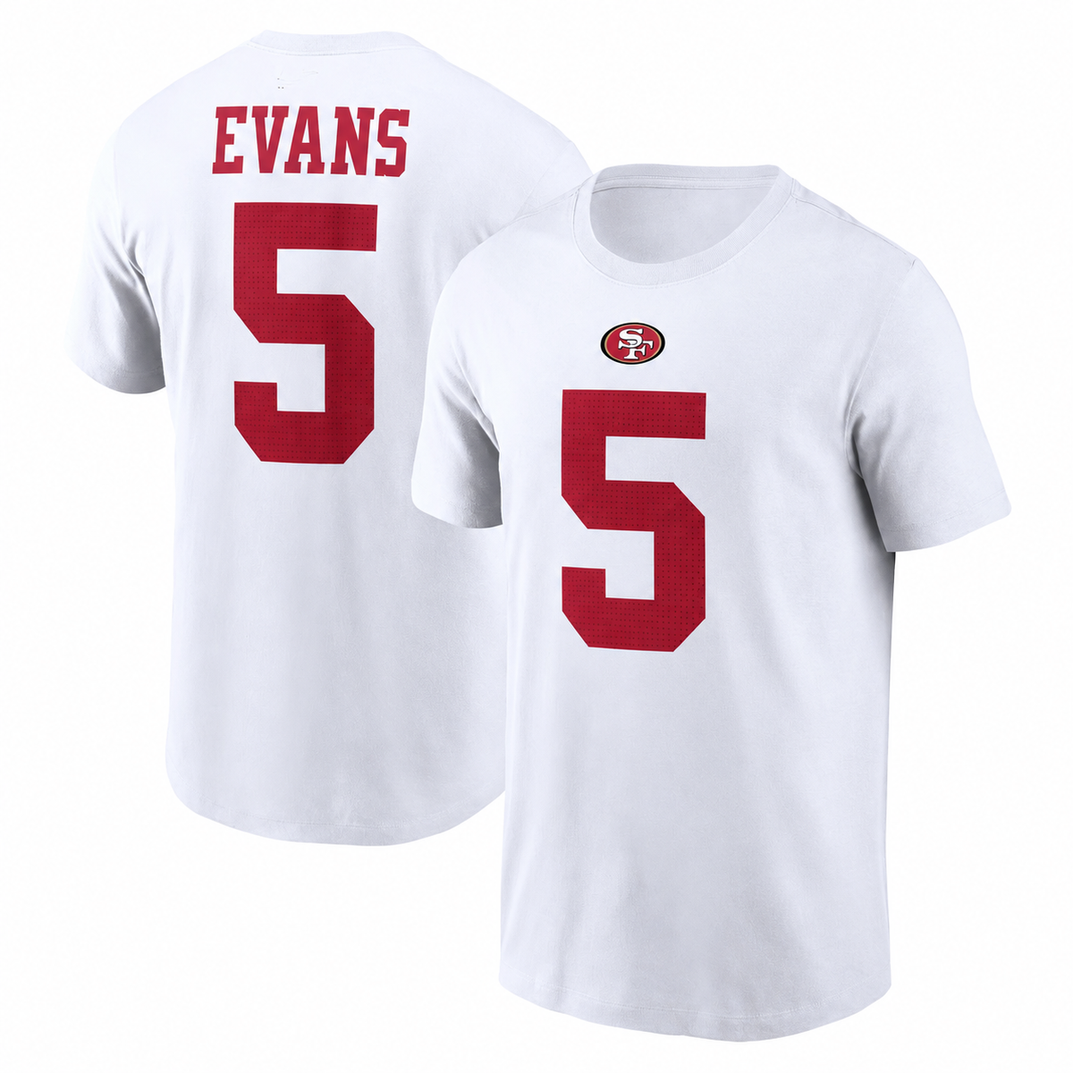 Mike Evans San Francisco 49ers Name & Number T-Shirt - White