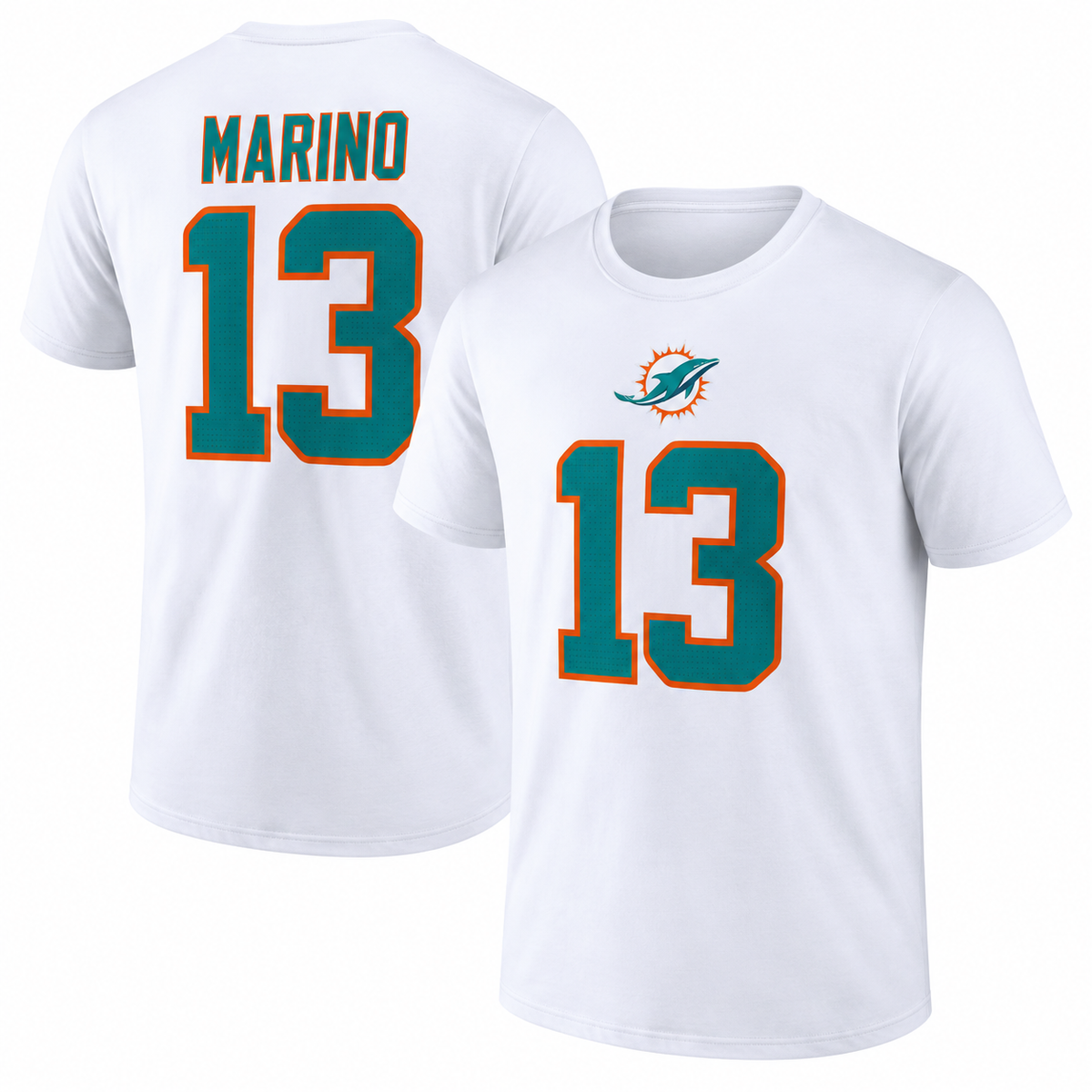 Dan Marino - Miami Dolphins Name & Number T-Shirt - White