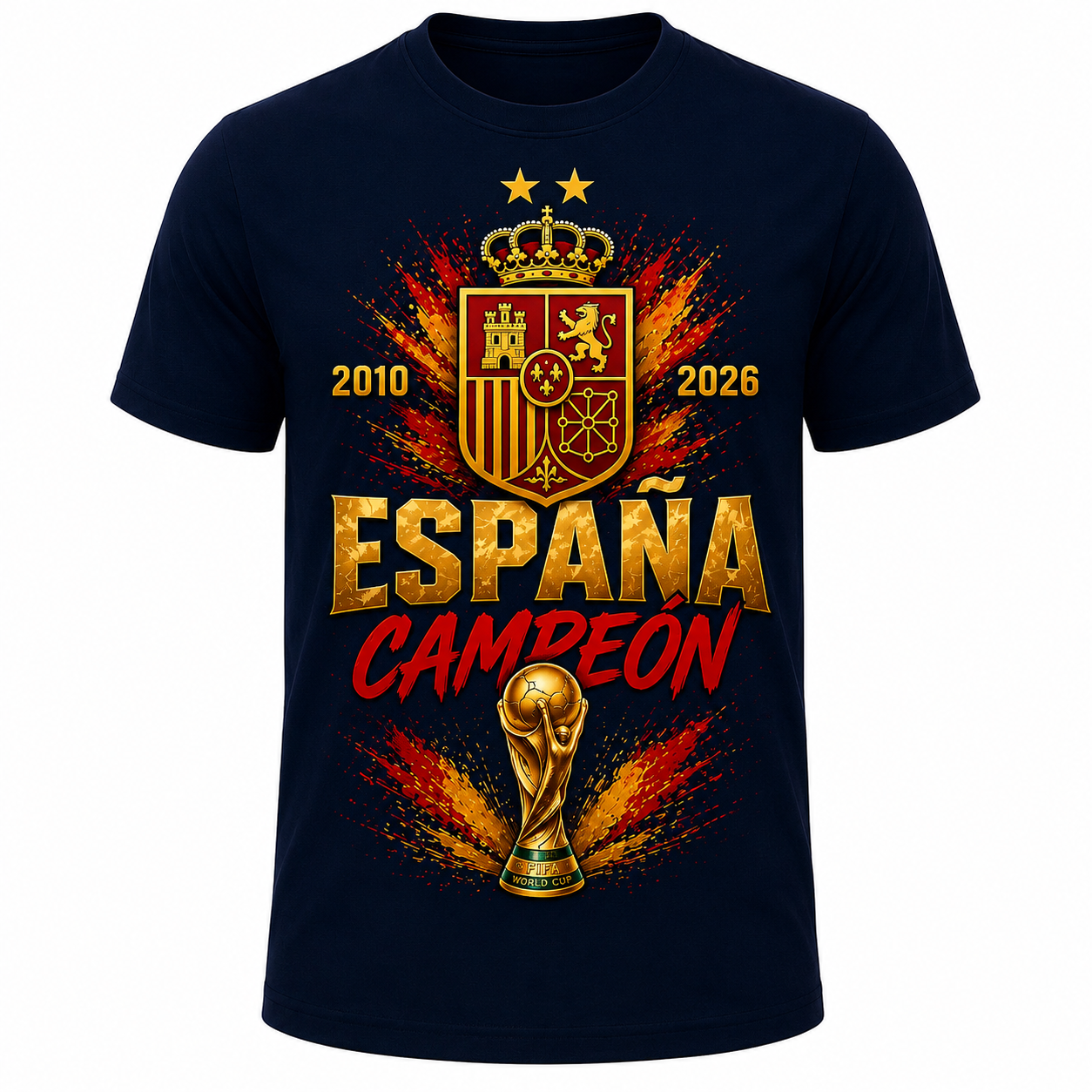 España Campeones World Cup 2026 T-Shirt - Navy