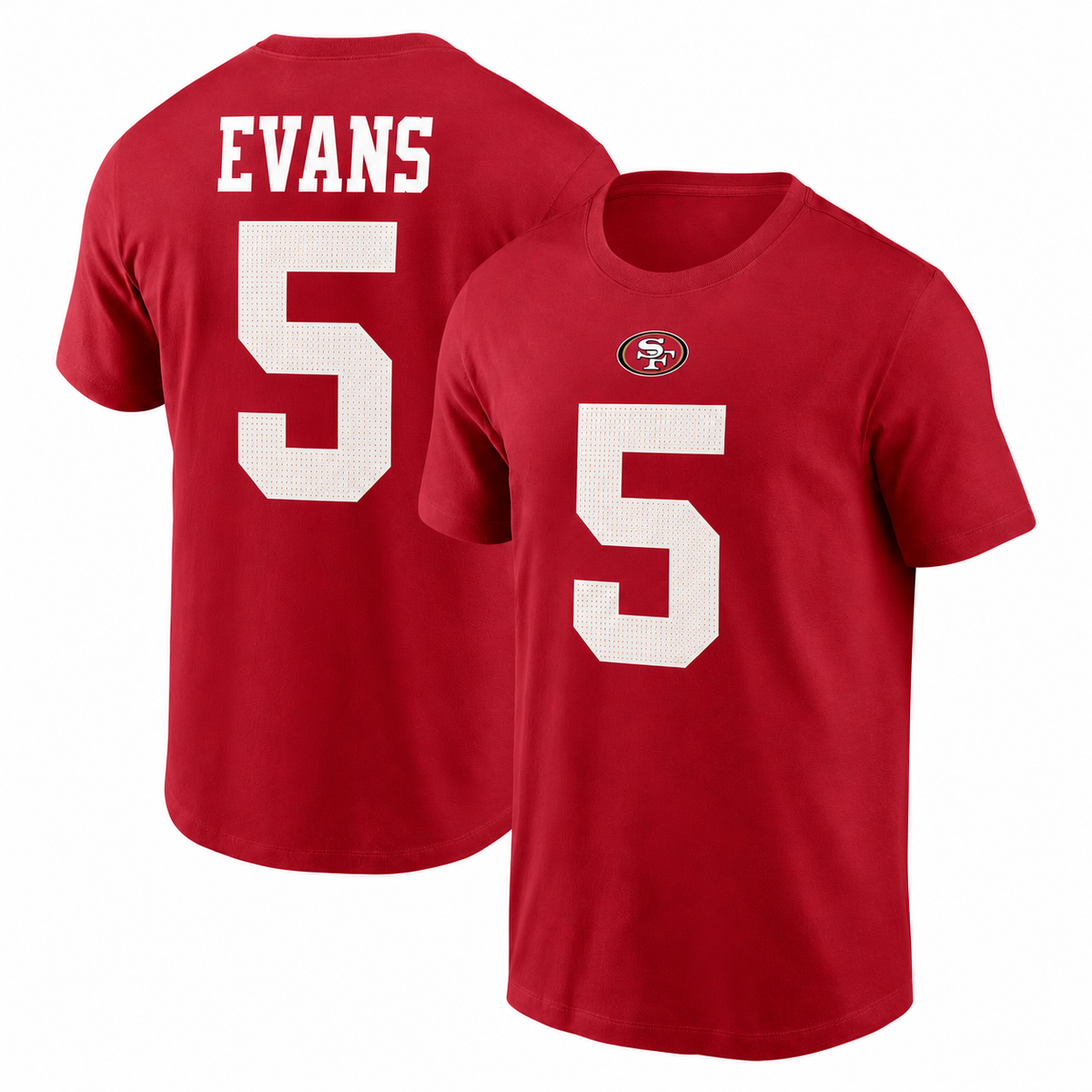 Mike Evans San Francisco 49ers Player Name & Number T-Shirt - Scarlet