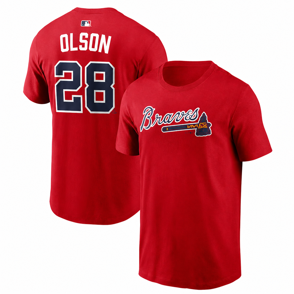 Atlanta Braves Matt Olson Name & Number T-Shirt - Red