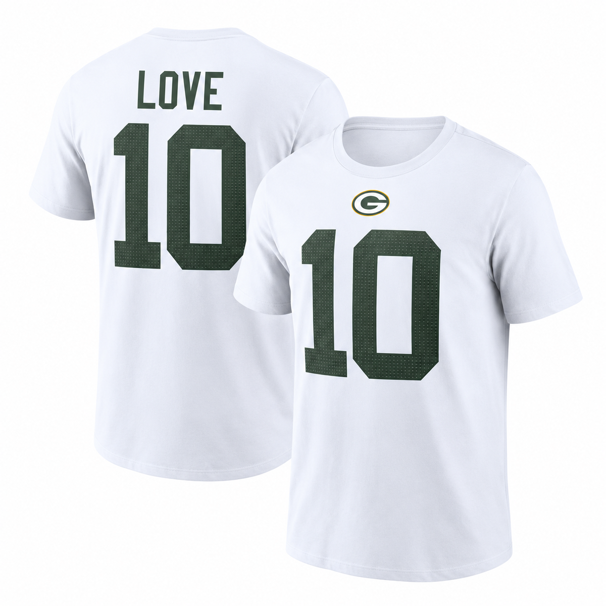 Jordan Love Green Bay Packers Name & Number T-Shirt - White