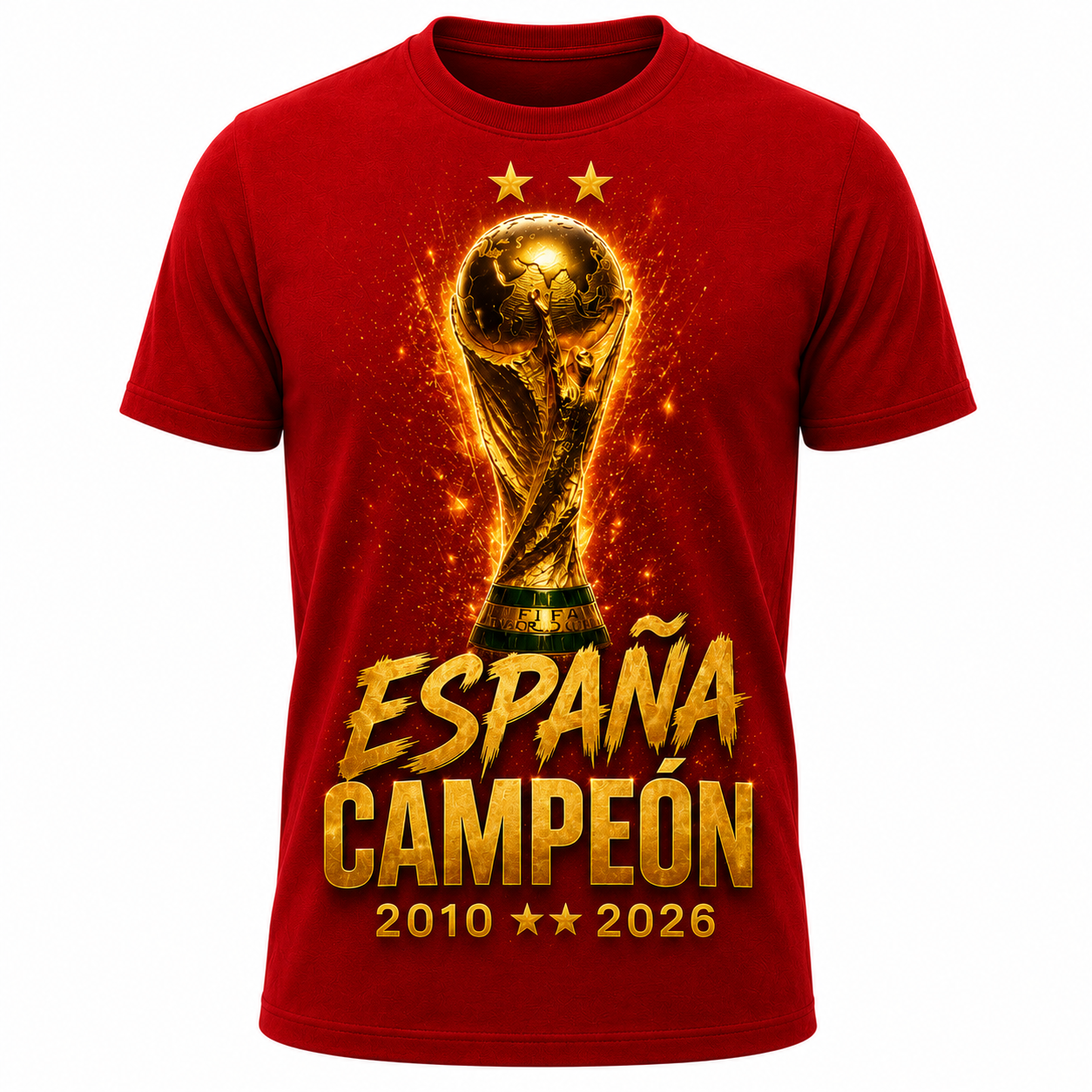 España Campeones World Cup 2026 T-Shirt - Red