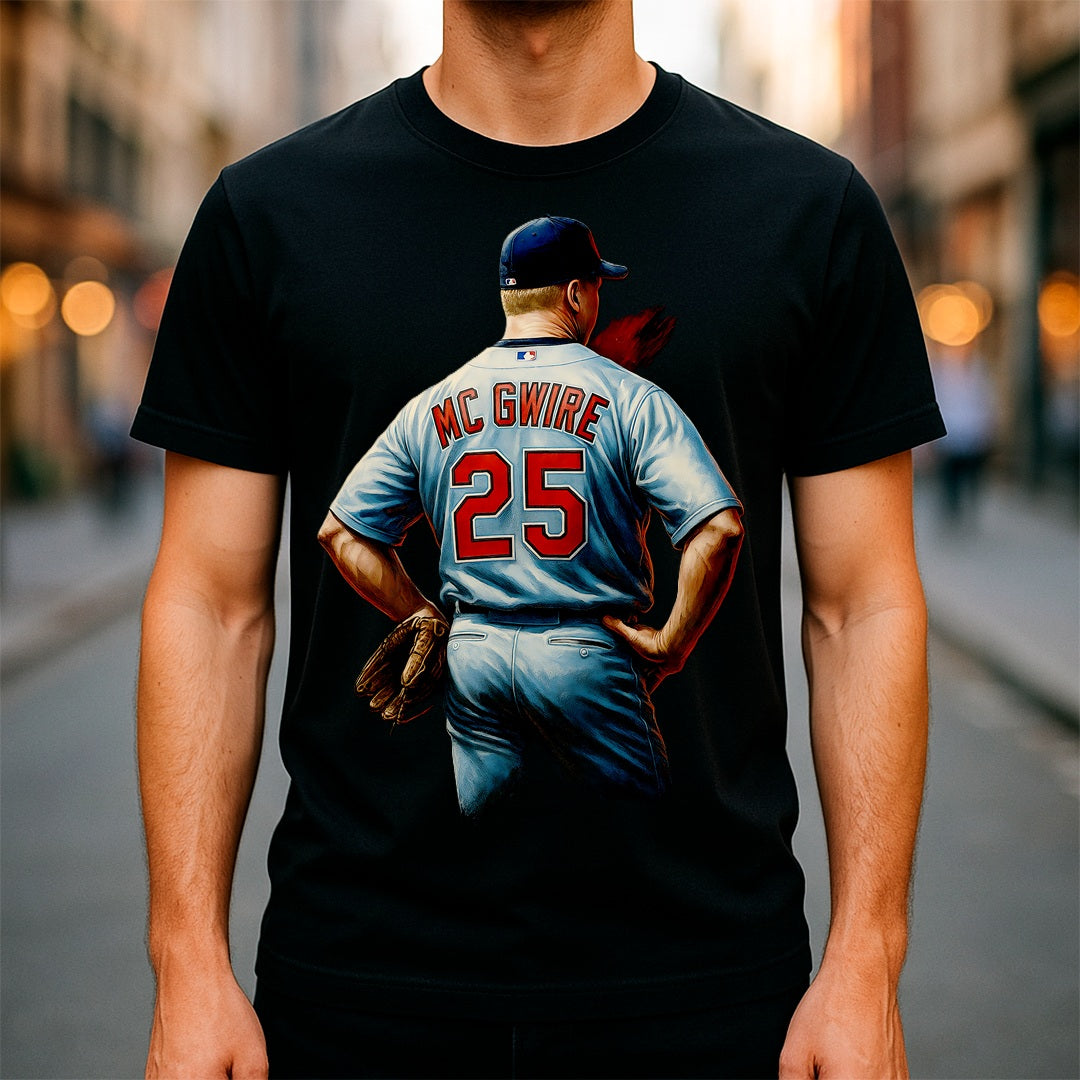 Halftone Lab - MLB Legends St Louis Cardinals Mark McGwire 04 - Black Tee
