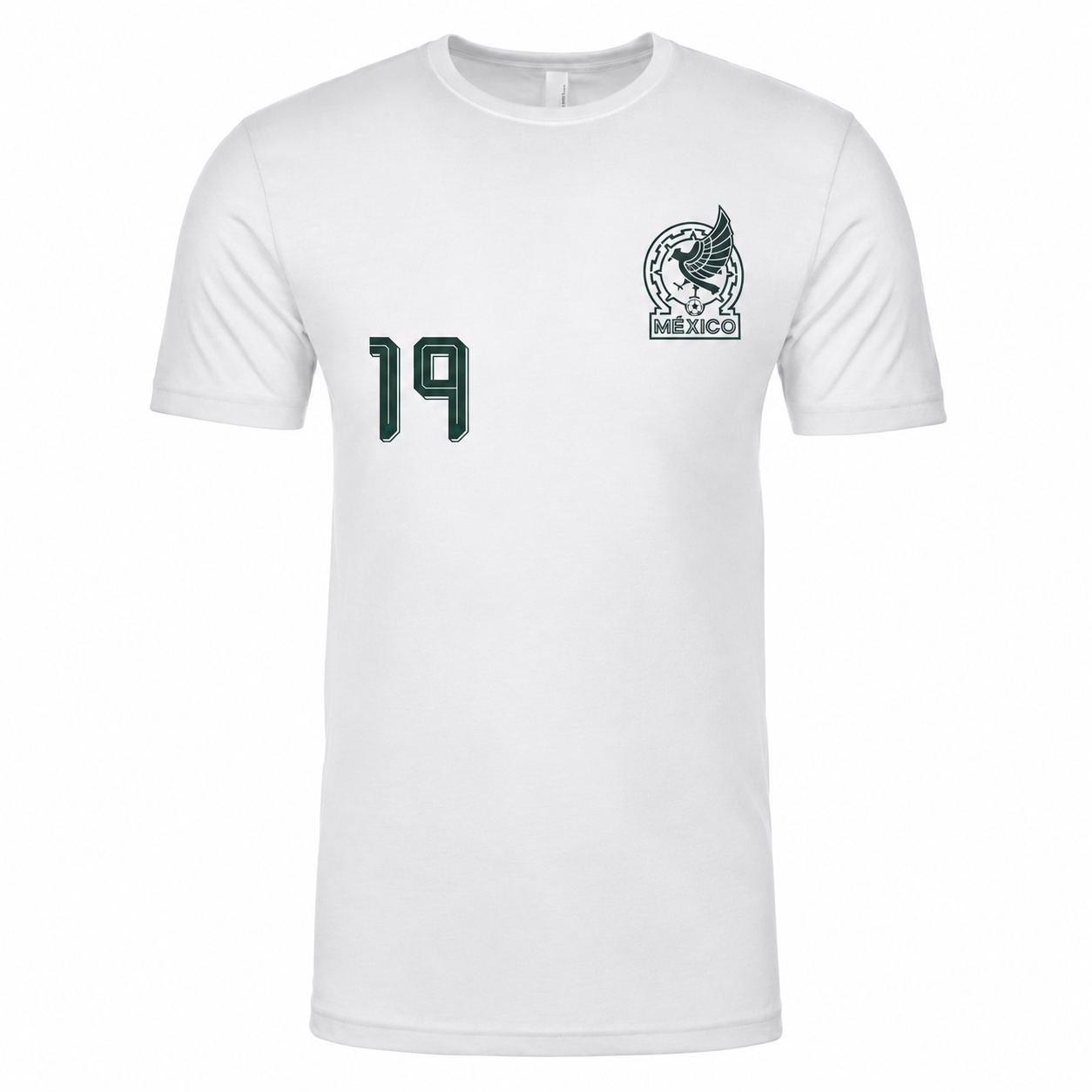 México G. Mora # 19 World Cup T-Shirt - White