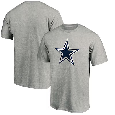 Dallas Cowboys Fanatics Primary Logo T-Shirt - Heather Gray