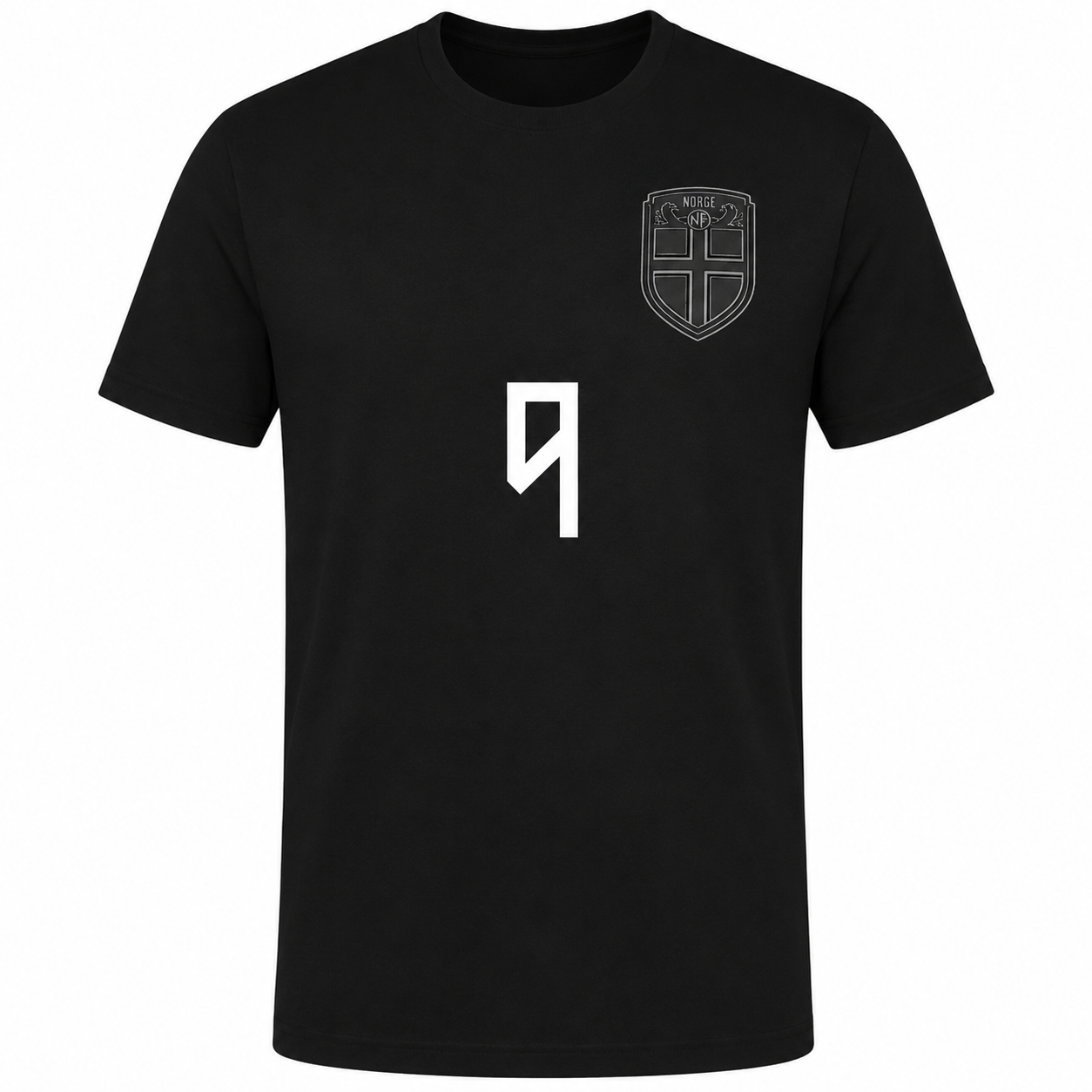 Noruega Haaland # 9 World Cup T-Shirt - Black