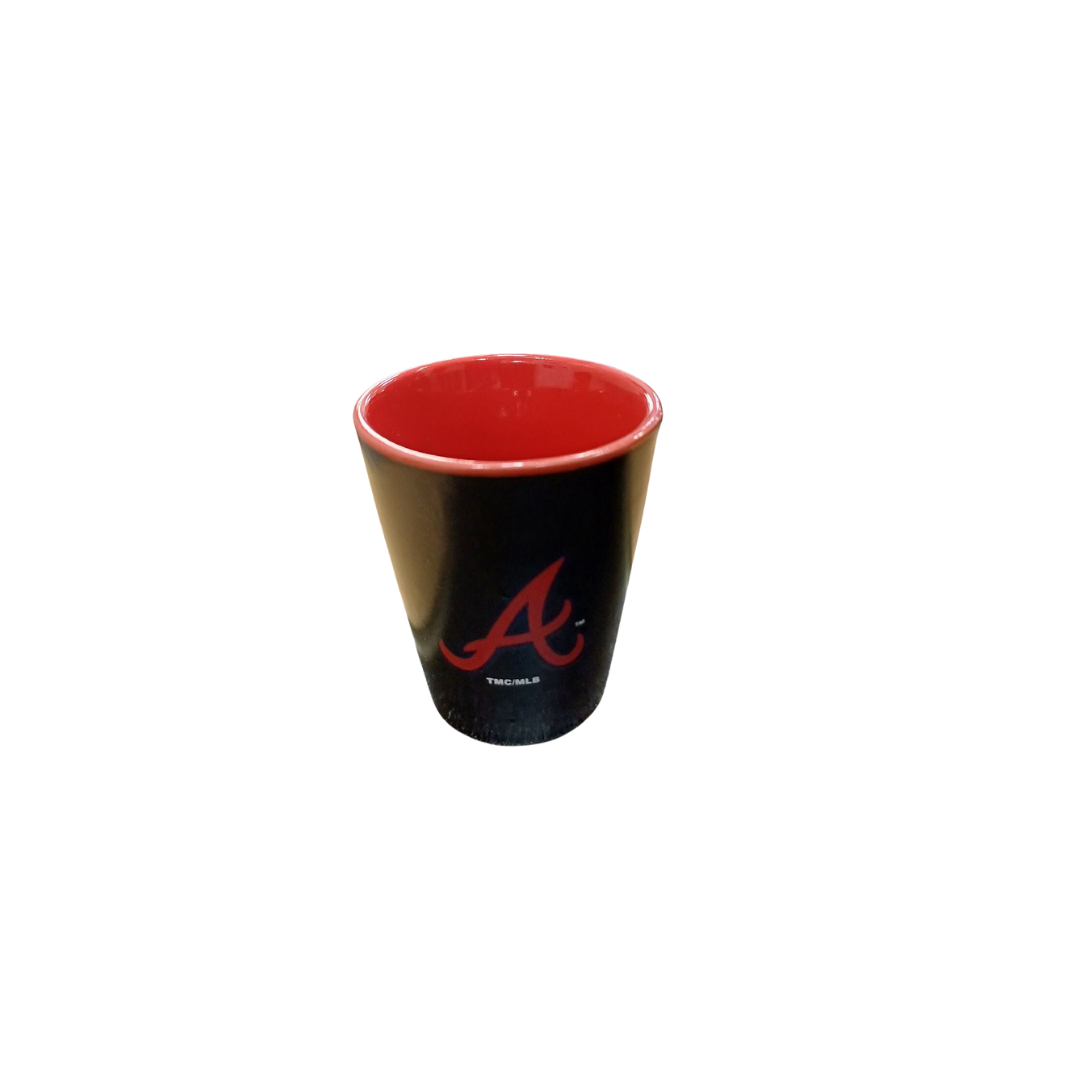 MATTE BLACK/INNER COLOR SHOT MLB BRAVES 2OZ BLACK/TEAM COLOR