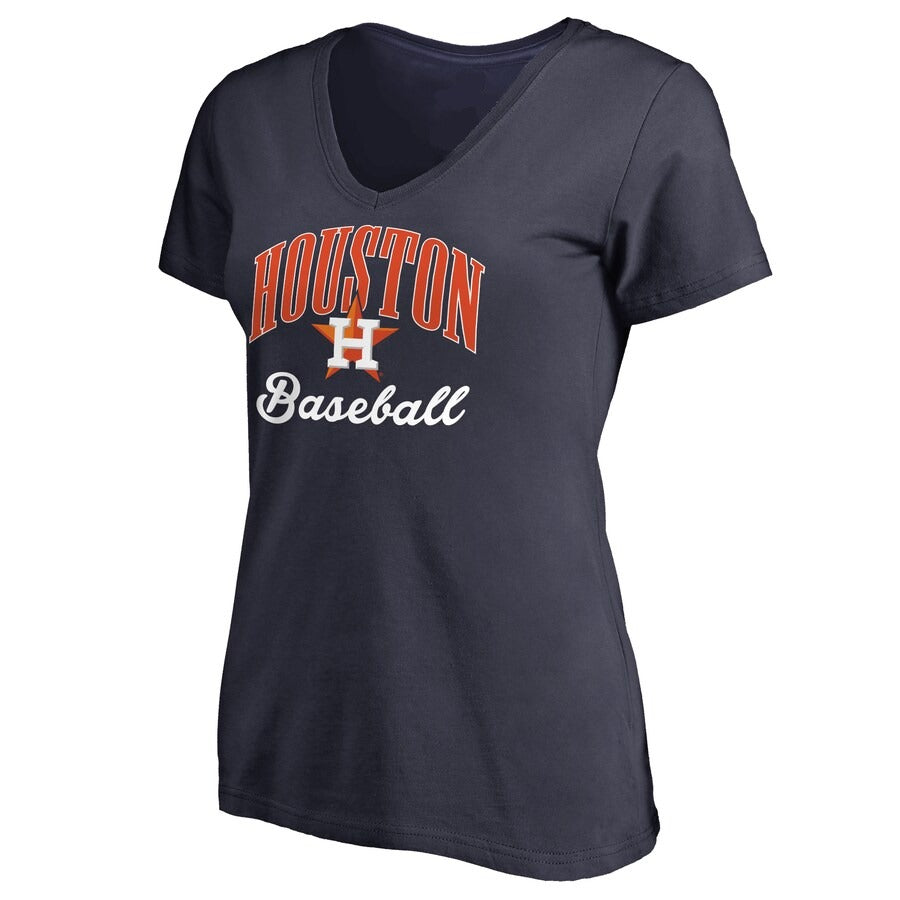 Houston Astros Women's Victory Script T-Shirt - Navy