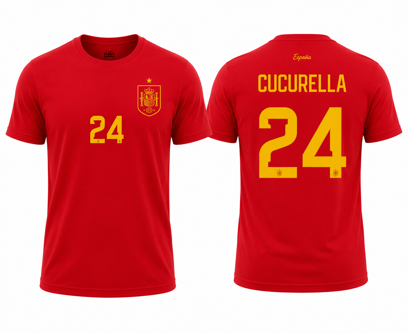 España Cucurella # 24 World Cup 2026 T-Shirt - Red