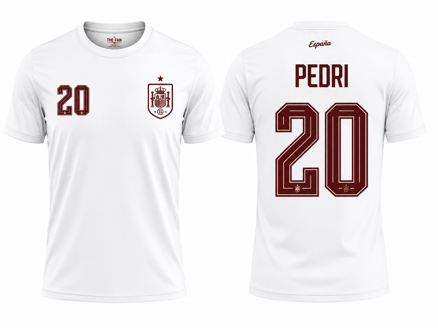 España Pedri # 20 World Cup T-Shirt - White