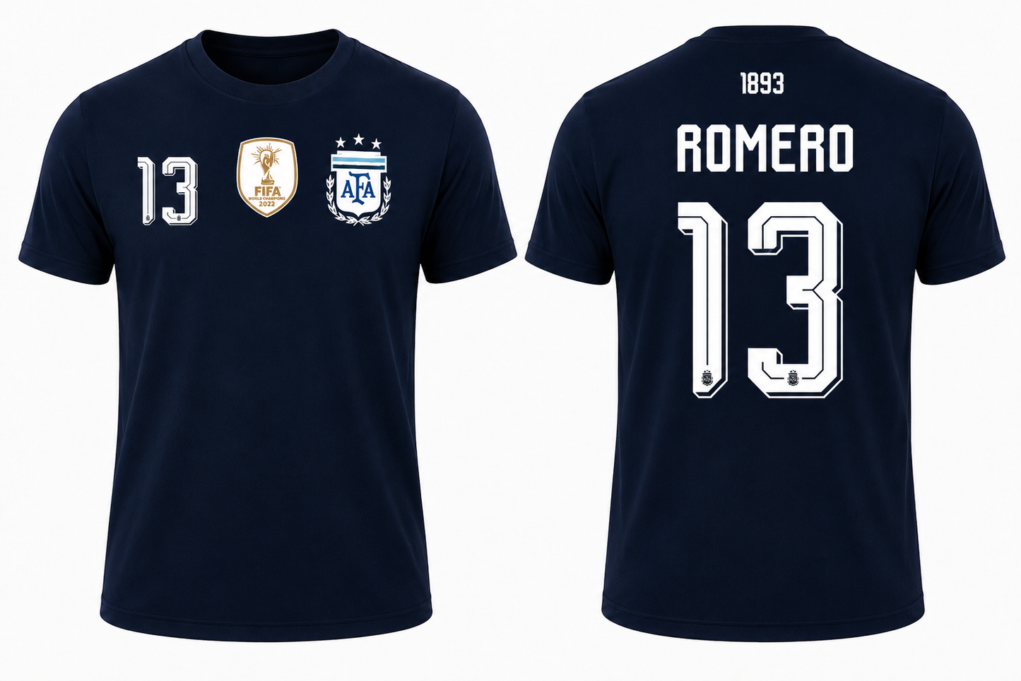 Argentina Cuti Romero # 13 World Cup 2026 T-Shirt - Navy