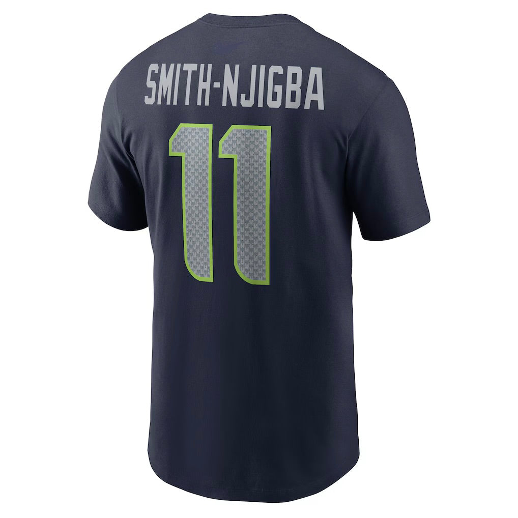 Yaxon Smith-Njigba Seattle Seahawks Player Name & Number T-Shirt - Collegue Navy