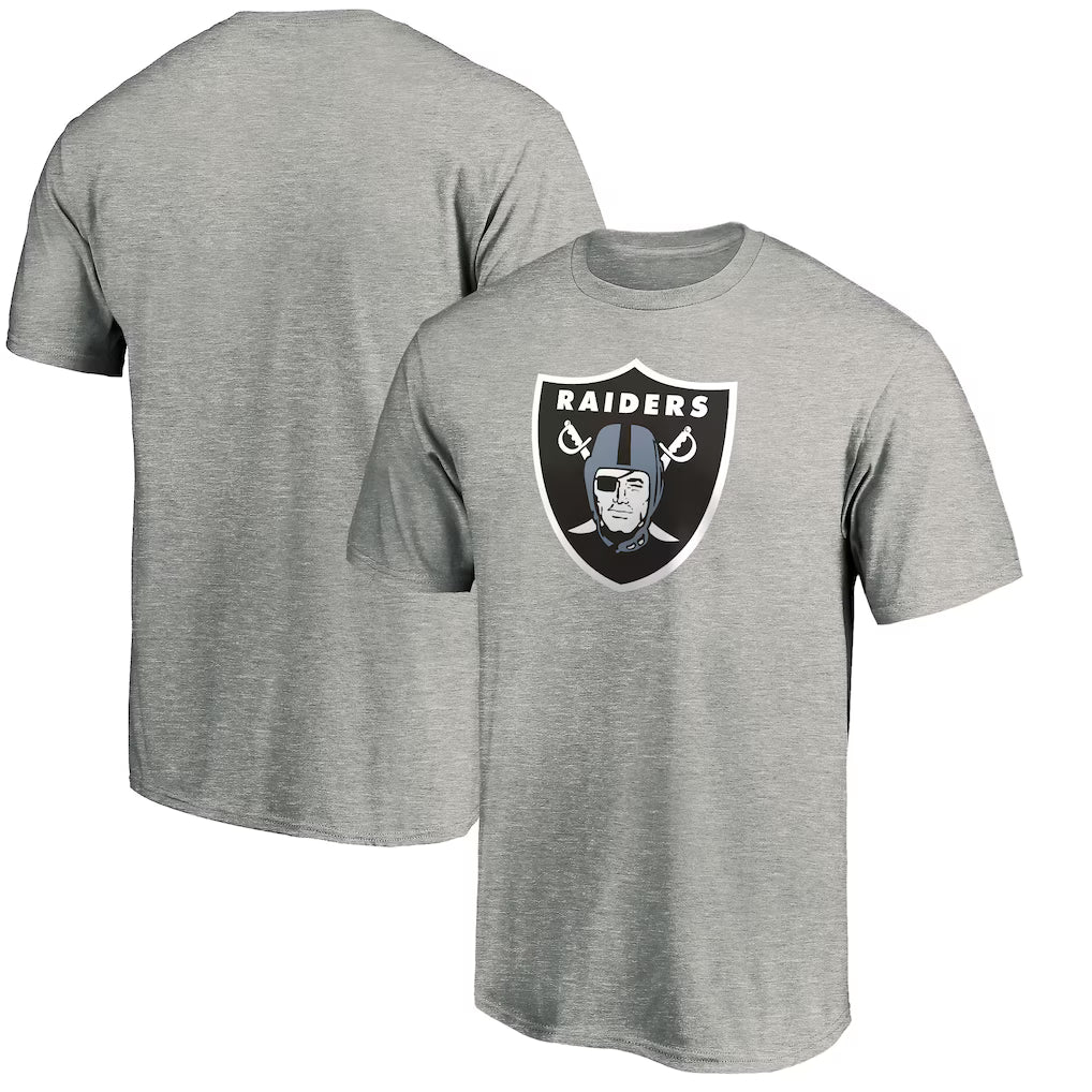 Las Vegas Raiders Fanatics Primary Logo T-Shirt - Heather Gray