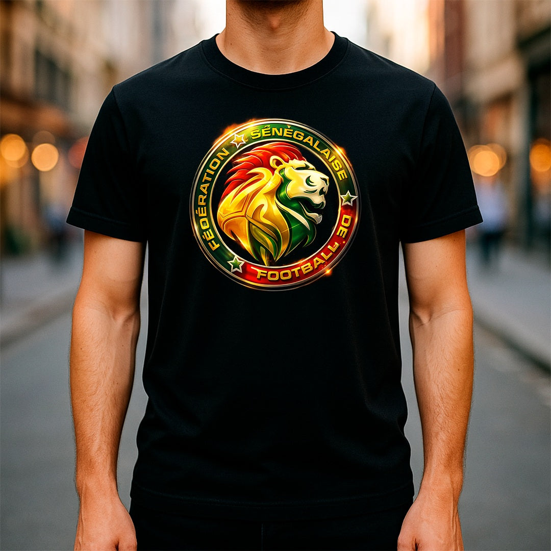 Halftone Lab - Senegal Logo World Cup 2026 T-Shirt - Black