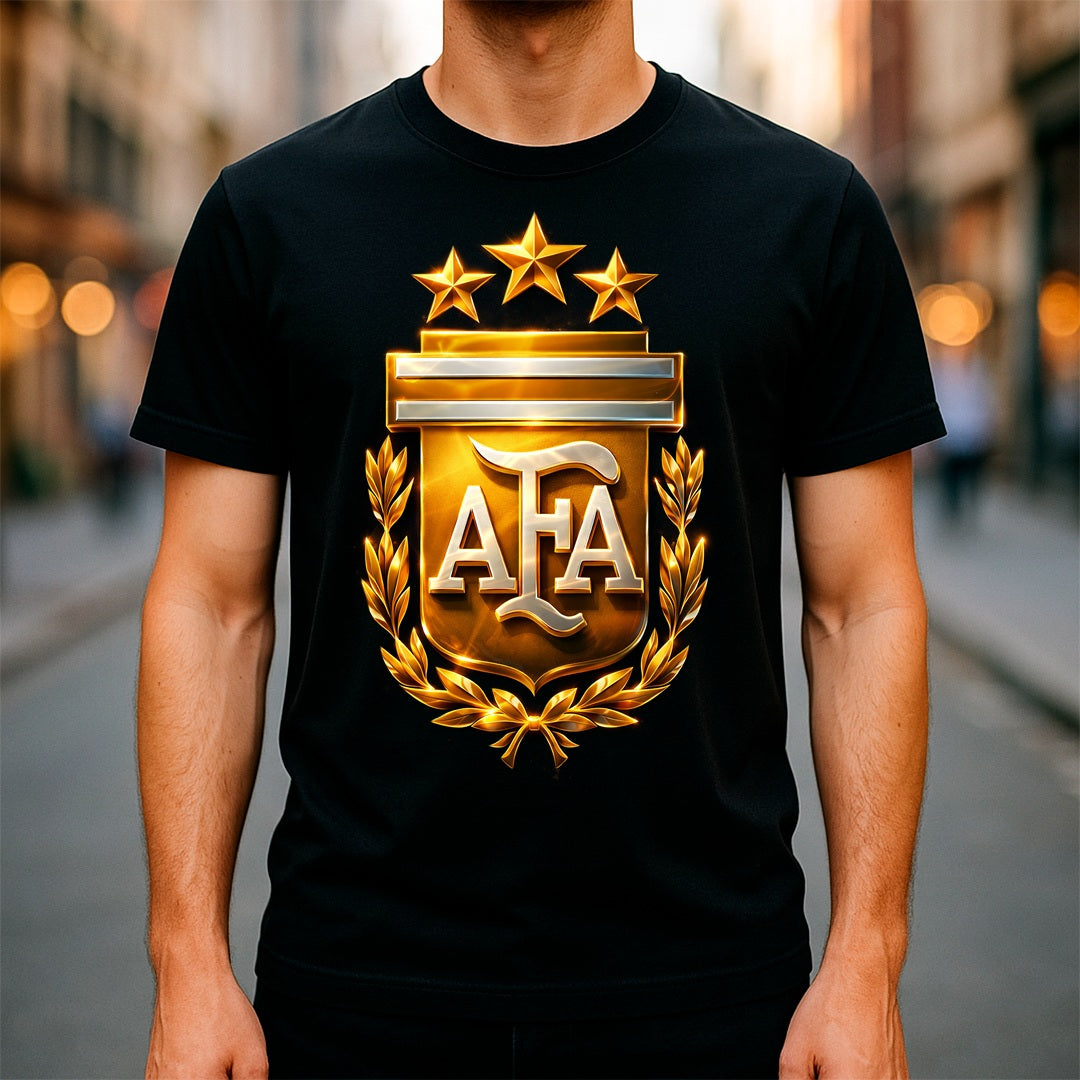 Halftone Lab - Argentina Logo World Cup 2026 T-Shirt - Black