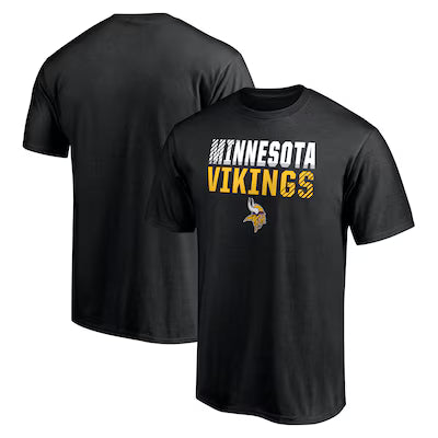 Minnesota Vikings Team Fade Out T-Shirt - Black