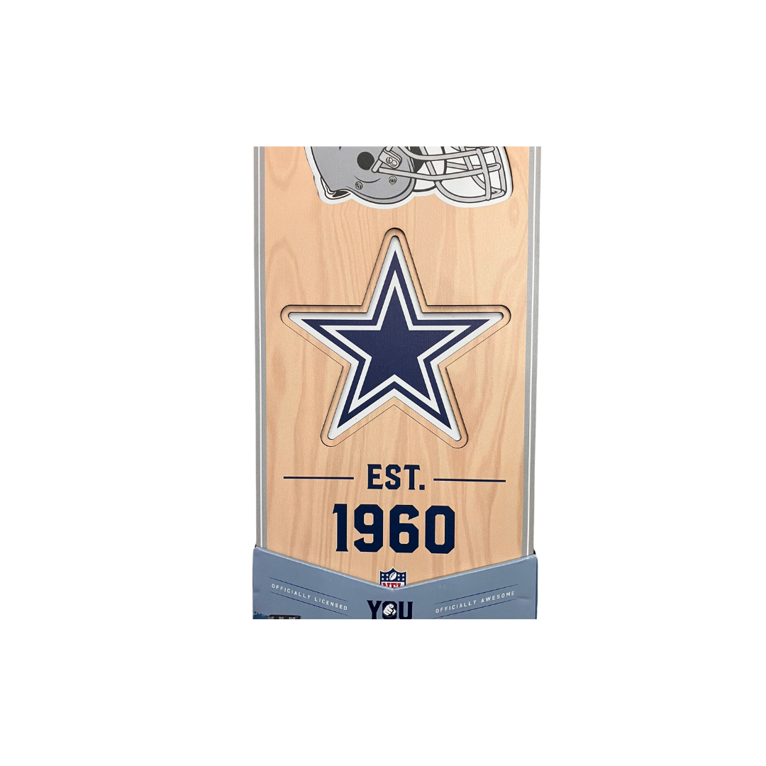 COWBOYS 3D STADIUM BANNER 8” X 32” (18cm X 72cm)