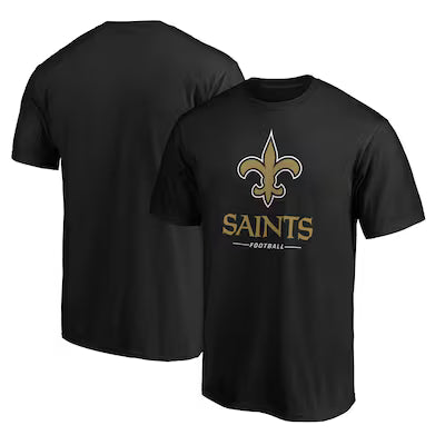 New Orleans Saints Team Lockup T-Shirt - Black