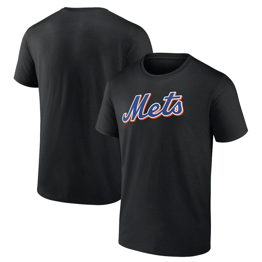 New York Mets Fanatics Official Logo T-Shirt - Black