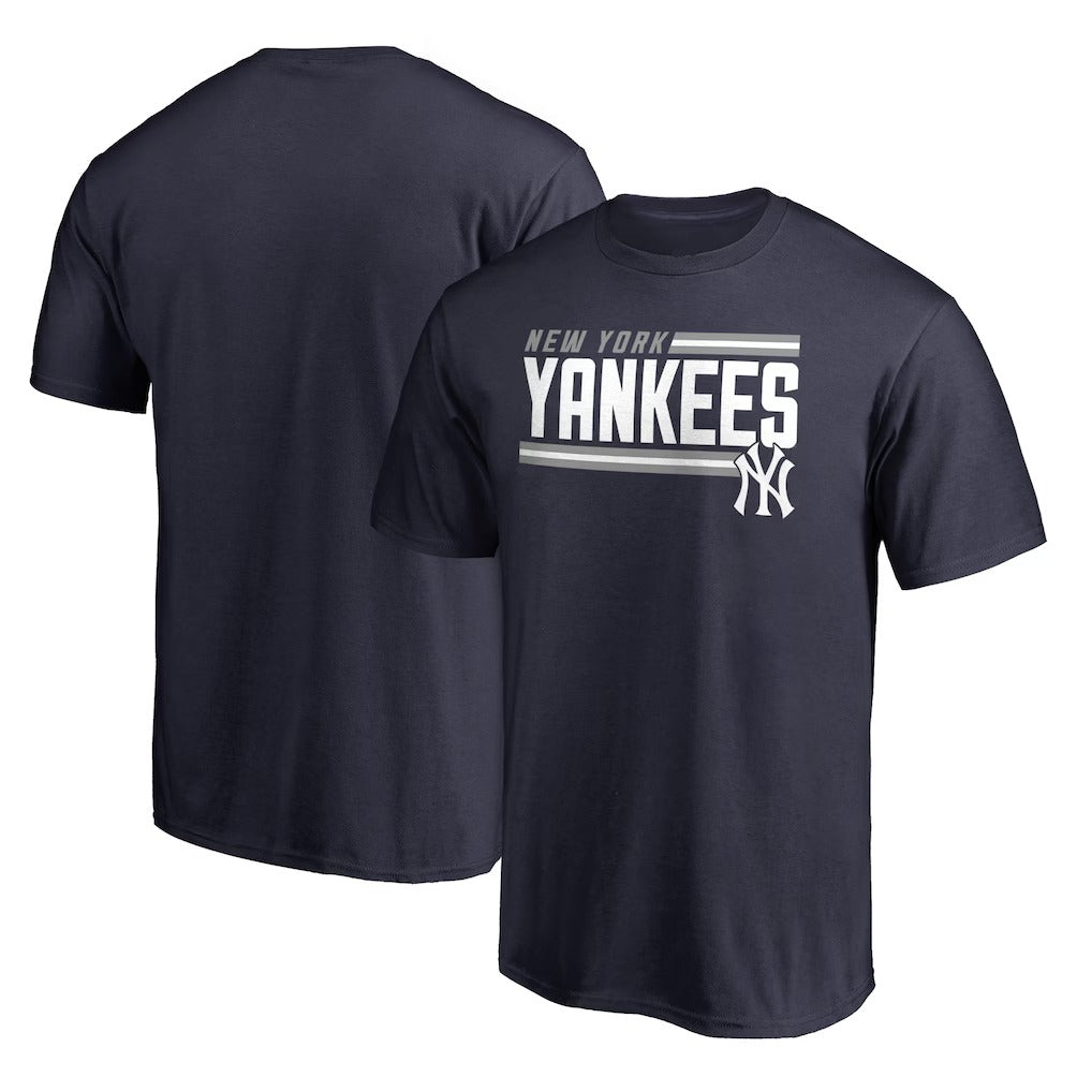 New York Yankees Onside Stripe T-Shirt - Navy