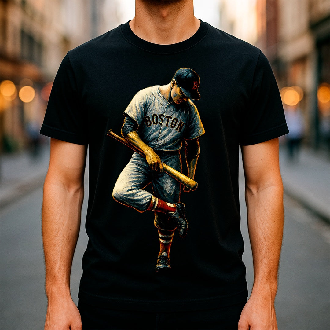 Halftone Lab - MLB Legends Boston Red Sox Carl Yastrzemski 03 - Black Tee