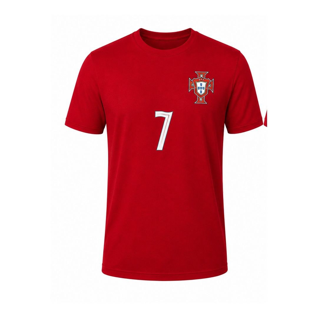 Portugal Cristiano Ronaldo # 7 World Cup 2026 T-Shirt - Red