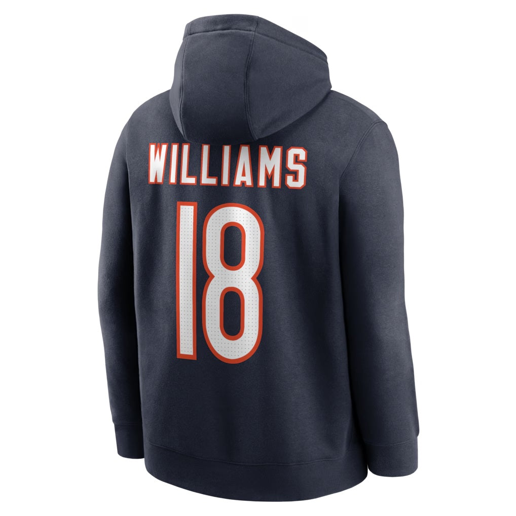 Caleb Williams Chicago Bears Name & Number Fleece Hoodie - Navy