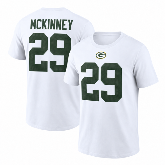 Xavier McKinney Green Bay Packers Name & Number T-Shirt - White