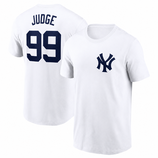 Aaron Judge New York Yankees Name & Number T-Shirt - White