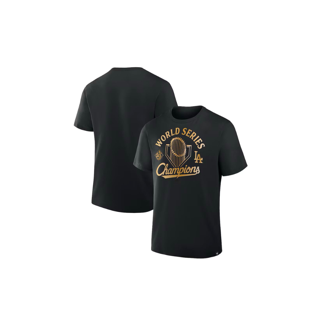 T Shirt MLB Dodgers World Series Champions Black