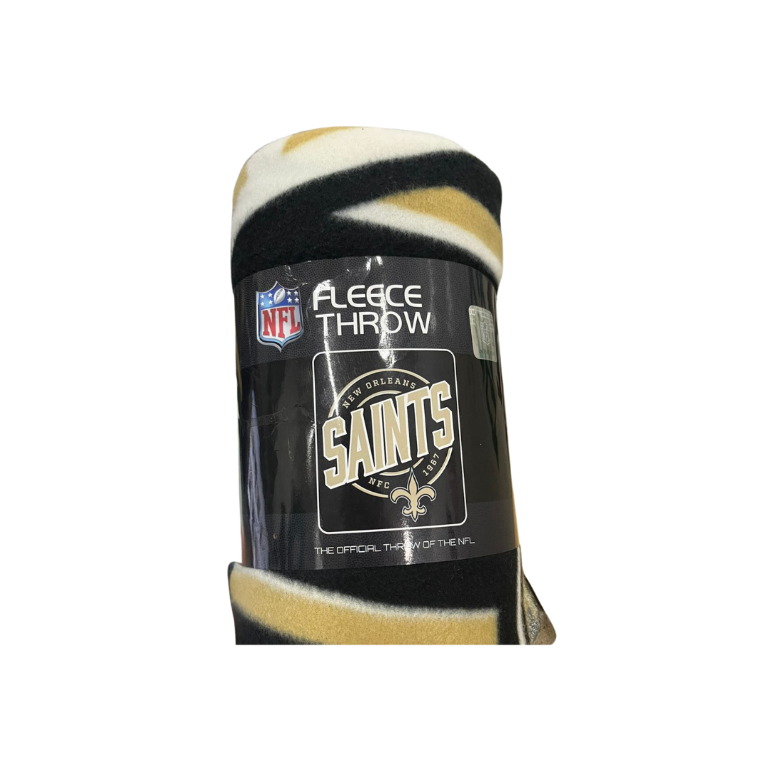 CAMPAIGN FLEECE THROW BLANKET FTB NFL SAINTS 50pulg x 60pulg TEAM COLOR