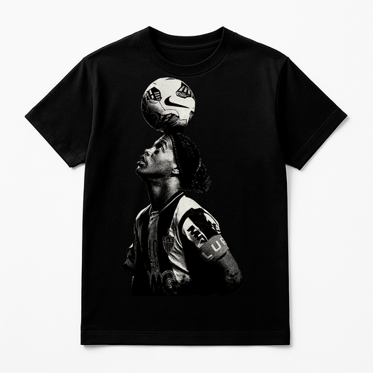 Halftone Lab - Atlético Mineiro Ronaldinho MON005 - Black Tee