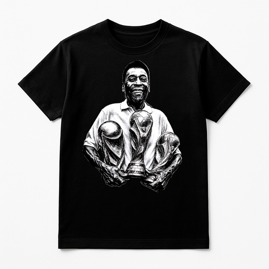 Halftone Lab - Brasil Pelé MON006 - Black Tee