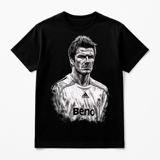 Halftone Lab - Real Madrid Beckham MON009 - Black Tee
