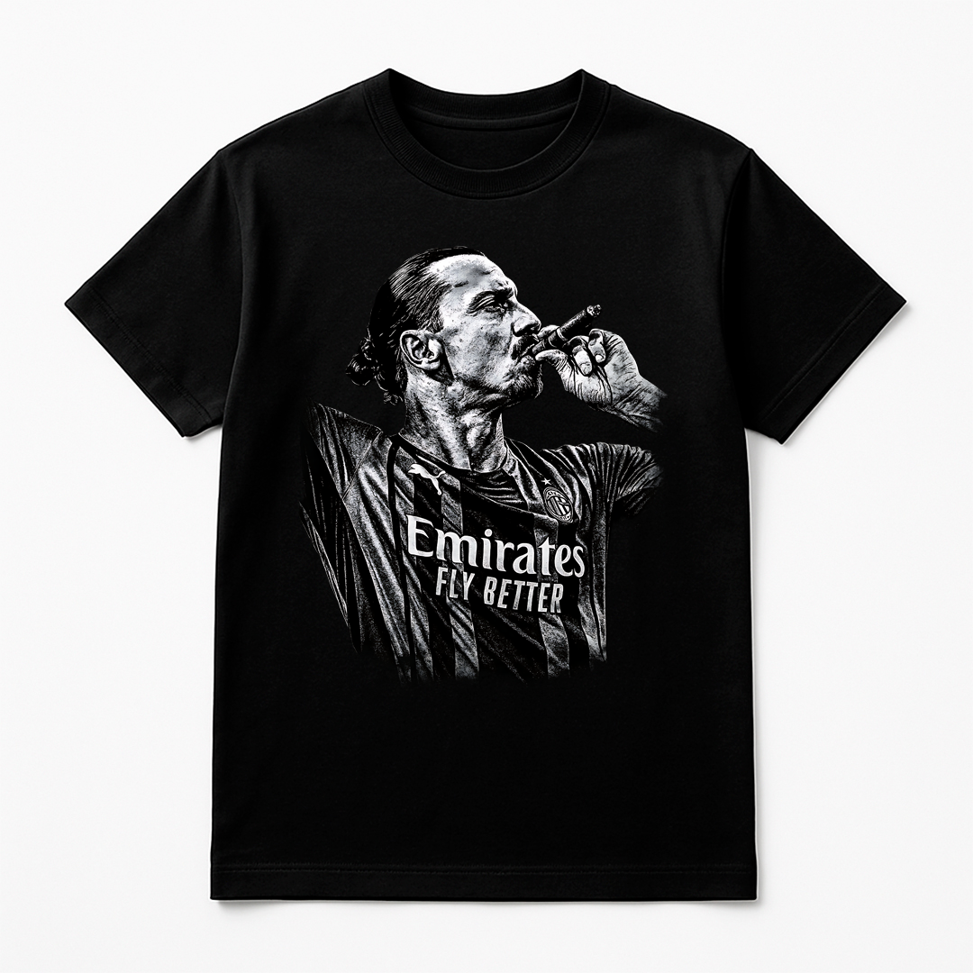 Halftone Lab - AC Milán Ibrahimovic MON020 - Black Tee