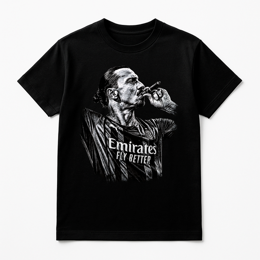 Halftone Lab - AC Milán Ibrahimovic MON020 - Black Tee