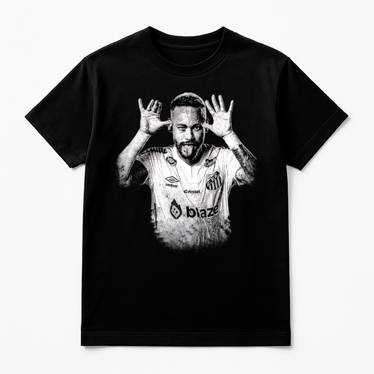 Halftone Lab - Santos de Brasil Neymar Jr MON022 - Black Tee