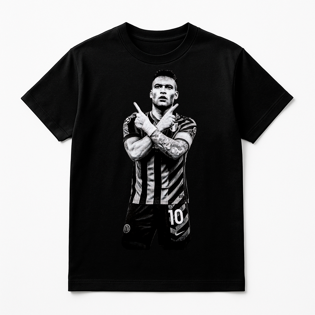 Halftone Lab - Inter de Milán Lautaro Martinez MON025 - Black Tee
