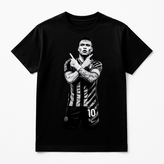 Halftone Lab - Inter de Milán Lautaro Martinez MON025 - Black Tee