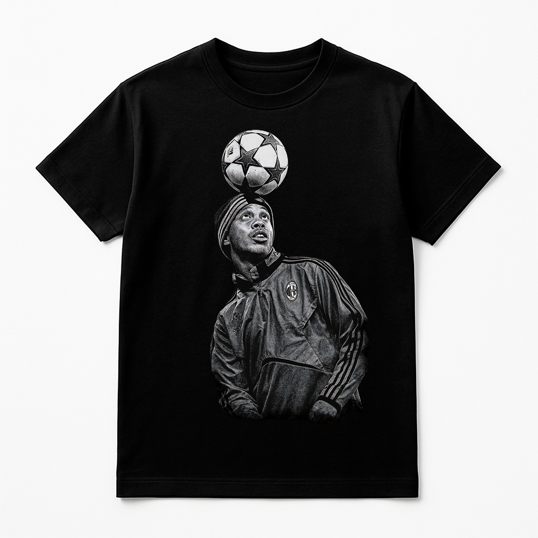 Halftone Lab - AC Milán Ronaldinho MON034 - Black Tee